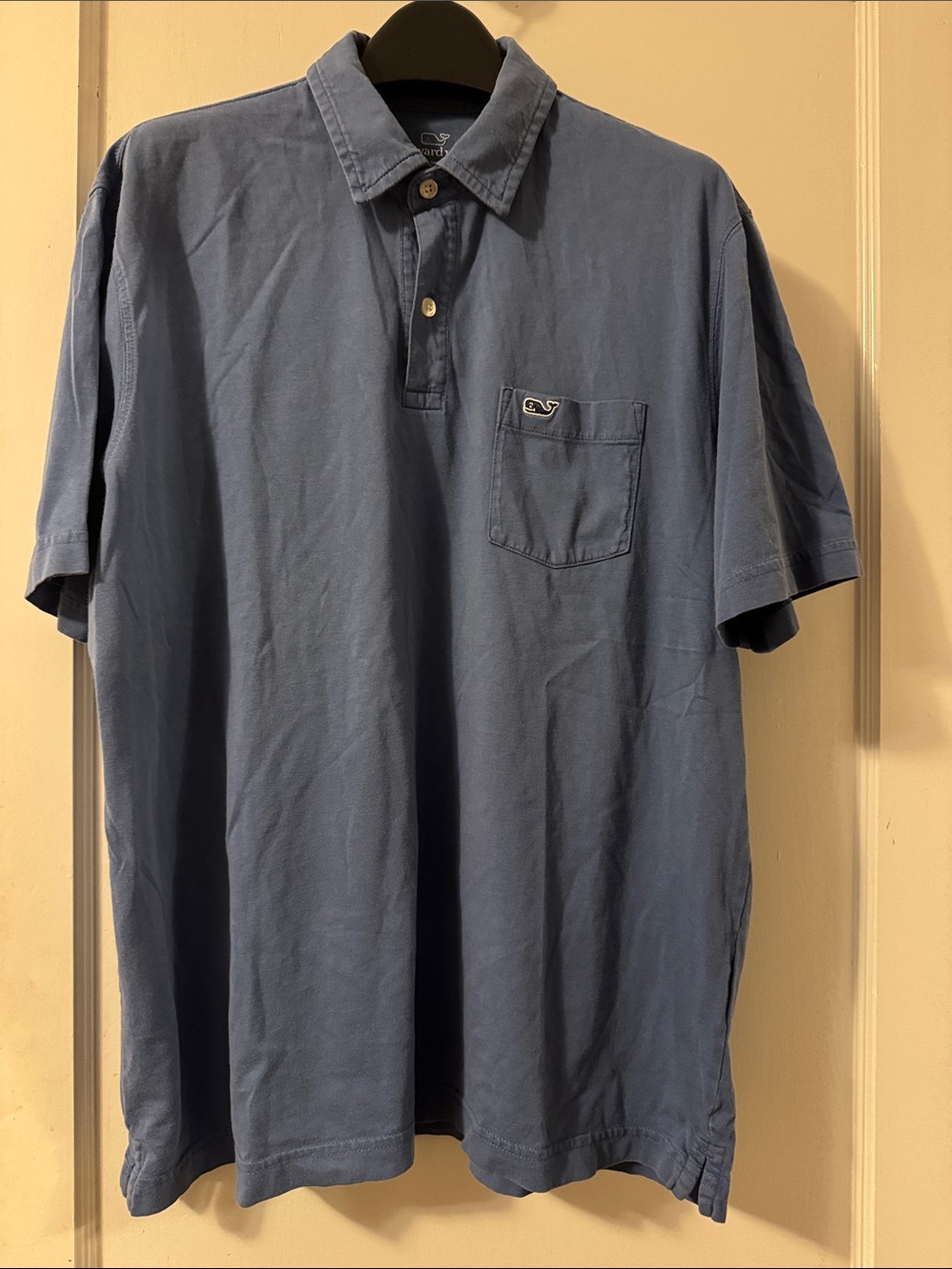 Vineyard Vines Slate Blue Short-Sleeve Pocket Polo